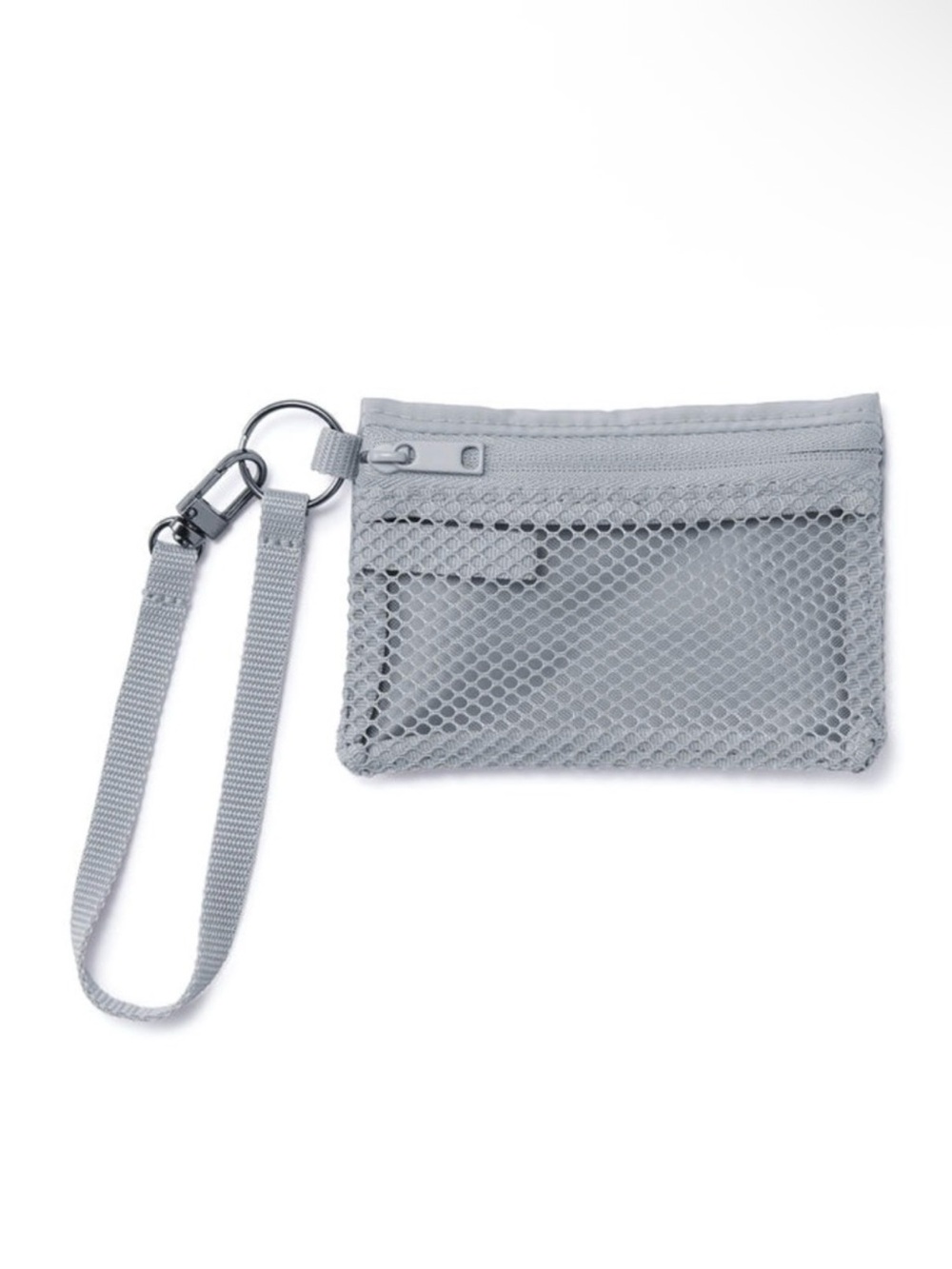 Muji Gray Mesh Polyester Card Holder_Gray_NWT